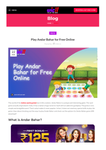 Play Andar Bahar for Free Online