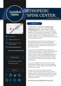 Orthopedic Spine Center Dr. Jamie Gottlieb