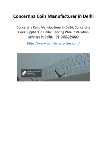 Concertina Coils Manufacturer in Delhi