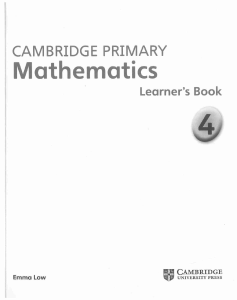 Cambridge Primary Mathematics Learners Book 4