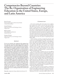 J of Engineering Edu - 2013 - Lucena - Competencies Beyond Countries  The Re‐Organization of Engineering Education in the