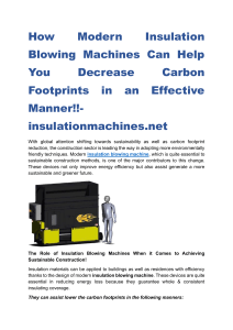 Insulation Blowing Machines & Carbon Footprint Reduction