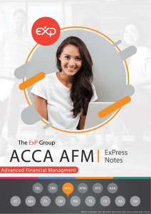 ACCA AFM Express Notes: Financial Management