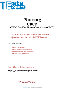 Conquer the CBCN - ONCC Certified Breast Care Nurse Exam