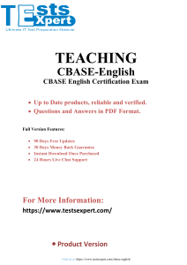 Master the CBASE-English Certification Exam with Proven Tips