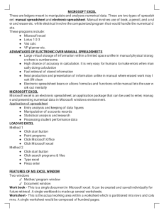 EXCEL notes Phoenix