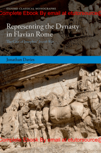 EBook For Representing the Dynasty in Flavian Rome The Case of Josephus' Jewish War 1st Edition By Dr Jonathan Davies