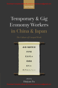 EBook For Temporary and Gig Economy Workers in China and Japan 1st Edition By Huiyan Fu