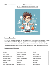 Grade 9-Lab1 Chemical-Reactions