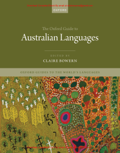 EBook For The Oxford Guide to Australian Languages 1st Edition By Claire Bowern