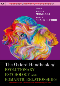 EBook For The Oxford Handbook of Evolutionary Psychology and Romantic Relationships 1st Edition By Justin K. Mogilski , Todd  Shackelford