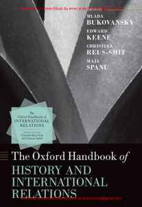 EBook For The Oxford Handbook of History and International Relations 1st Edition By  Mlada Bukovansky , Edward Keene , Christian Reus