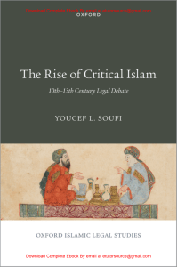 EBook For The Rise of Critical Islam 1st Edition By Youcef  Soufi