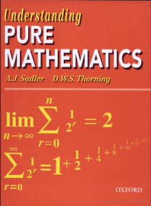 Understanding Pure Mathematics