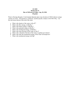 Fluid Mechanics Homework: Water Flow Calculations