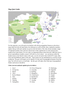 East Asia Map Quiz Guide: Cities & Geography