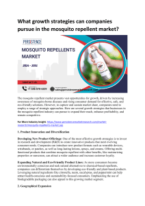 What growth strategies can companies pursue in the mosquito repellent market?