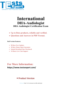 Pass the DHA Audiologist Certification Exam Easily & Fast