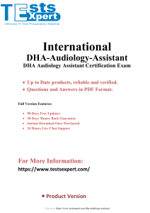 Seize Success in the DHA Audiology Assistant Certification Exam