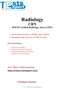 Surpass the CRN - RNCB Radiology Nurse Exam