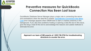 Easy steps to fix QuickBooks Connection Has Been Lost Issue