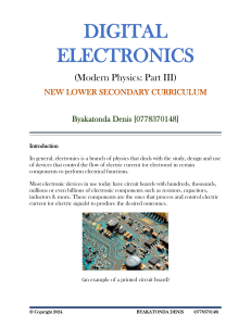 DIGITAL ELECTRONICS - Best Notes (New Curriculum)