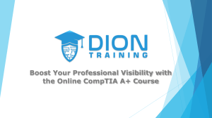 Boost Your Professional Visibility with the Online CompTIA A+ Course