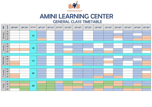 Abel Class Timetable