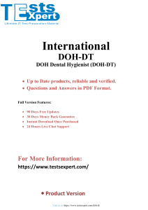 DOH Dental Hygienist Exam PDF Practice Test