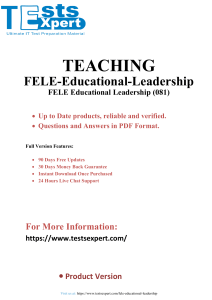 Pass the FELE-Educational Leadership Exam Success