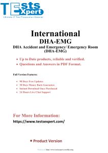 Download DHA-EMG Exam PDF Questions and Answers