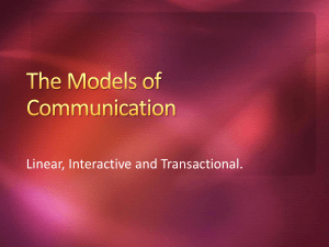 Communication Models: Linear, Interactive, Transactional