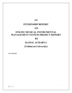 online musical instrumental store management system project report