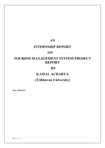 Tourism management system project report