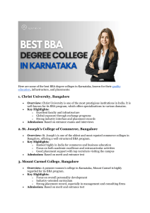 Best BBA Colleges in Karnataka | Top Business Schools