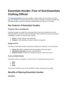 Essentials Hoodie   Fear of God Essentials Clothing Official