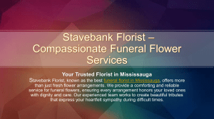 Compassionate Funeral Flower Services at Stavebank Florist