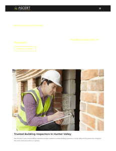 Building Inspections Hunter Valley