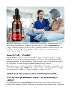 Sugar Defender Review Official Website SEE HERE