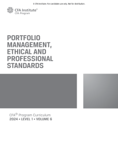 cfa-program2024 - Portfolio Management, Ethical and Professional Standards