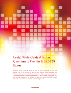 Useful Study Guide & Exam Questions to Pass the HPE2-T38 Exam