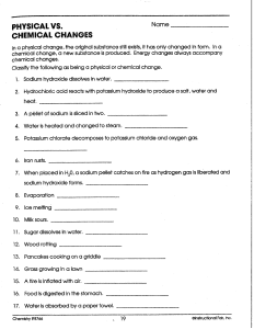 Homework - PhysChem Changes