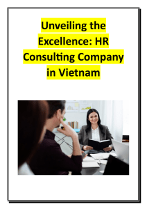 Unveiling the Excellence - HR Consulting Company in Vietnam