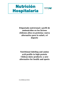 Copia de 2021-Nutritional labeling and amino acid profile in high protein Chilean dairy products  a new alternative for health and sports