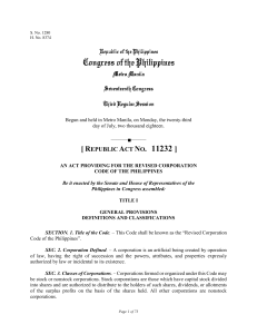 REVISED CORPORATION CODE 2019