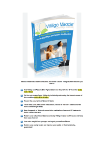 Vitiligo Miracle PDF, eBook by David Paltrow