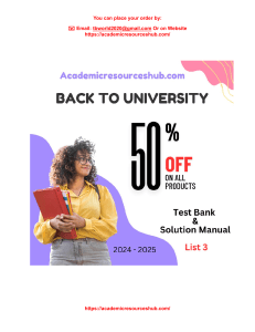 Comprehensive 2024-2025 Test Bank and Solution Manual List 3  Academic Resources