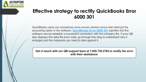 How to eliminate QuickBooks Error 6000 301