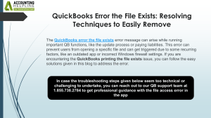 QuickBooks Error The File Exists: A Quick Fix Guide