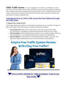 FREE Traffic System: Revolutionizing Modern It Is Really Work**